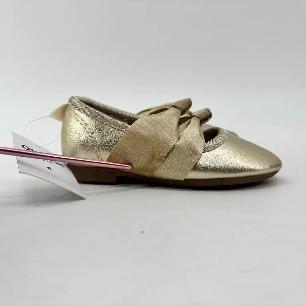 OshKosh B'gosh Size 4 Gold Ballet Flats Girls Baby Kidd Toddler